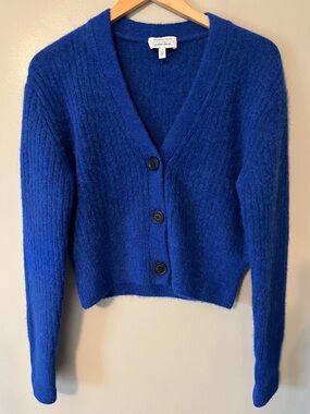 & other stories Alpaca Wool blend Cardigan Blue Size Small